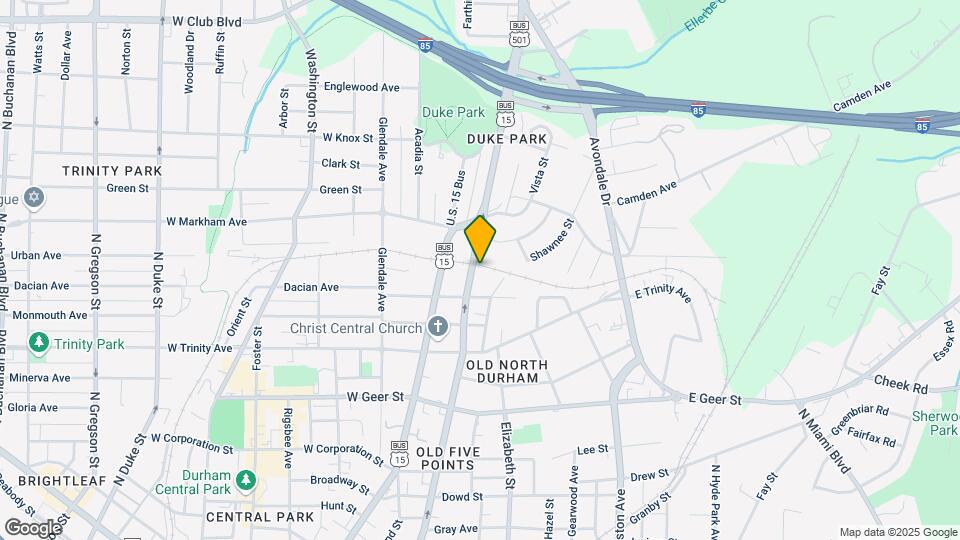 1522 N Roxboro St Map and Location Details