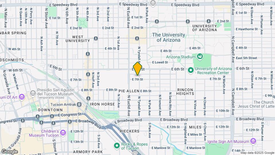 403-419 N Tyndall Ave Mapa y Detalles de la Ubicación