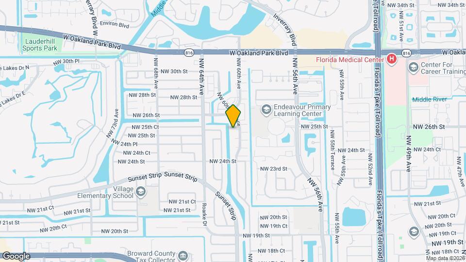 6020 NW 25th Ct Map and Location Details
