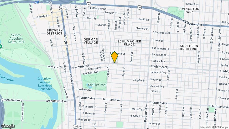 293 E Whittier St Map and Location Details