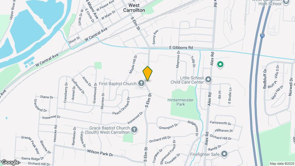 630 S Elm St Map and Location Details