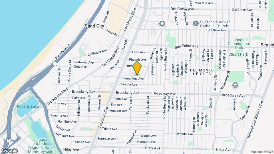 1119-1129 Clementina Ave Mapa y Detalles de la Ubicación