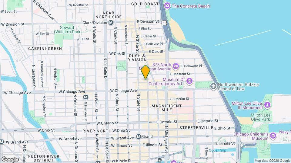 32 E Pearson St Mapa y Detalles de la Ubicación