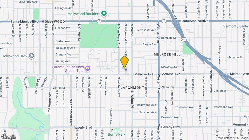 719 1/2 N Ridgewood Pl, Unit Uptairs Mapa y Detalles de la Ubicación