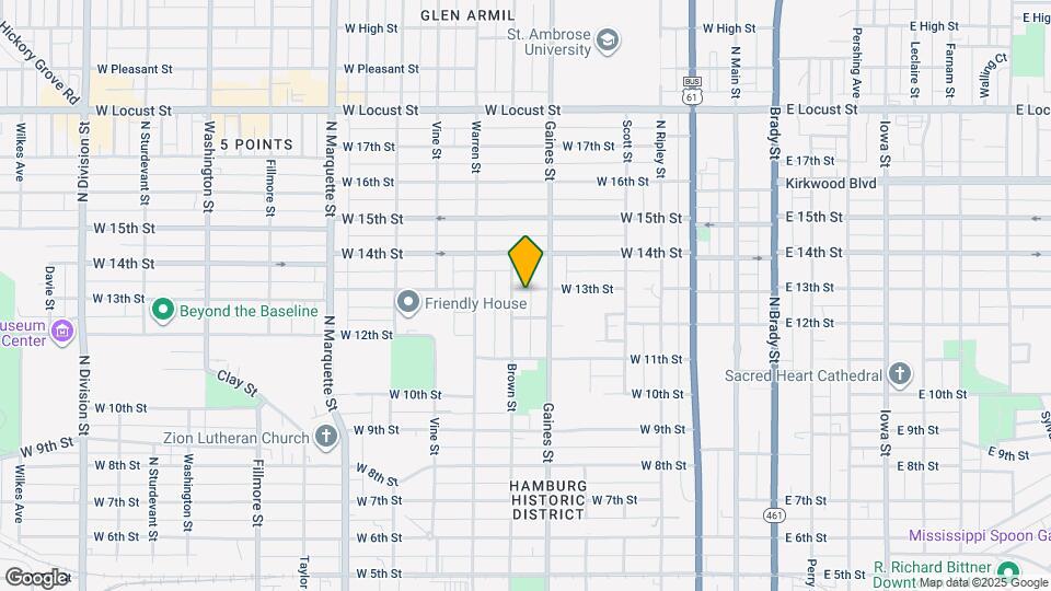 723 W 13th St Map and Location Details