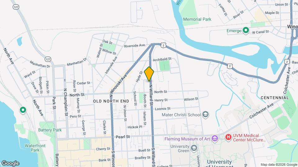 169 N Willard St, Unit 169 North Willard Map and Location Details