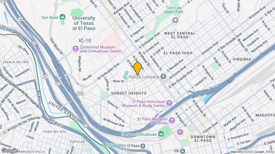 1319 N El Paso St Mapa y Detalles de la Ubicación