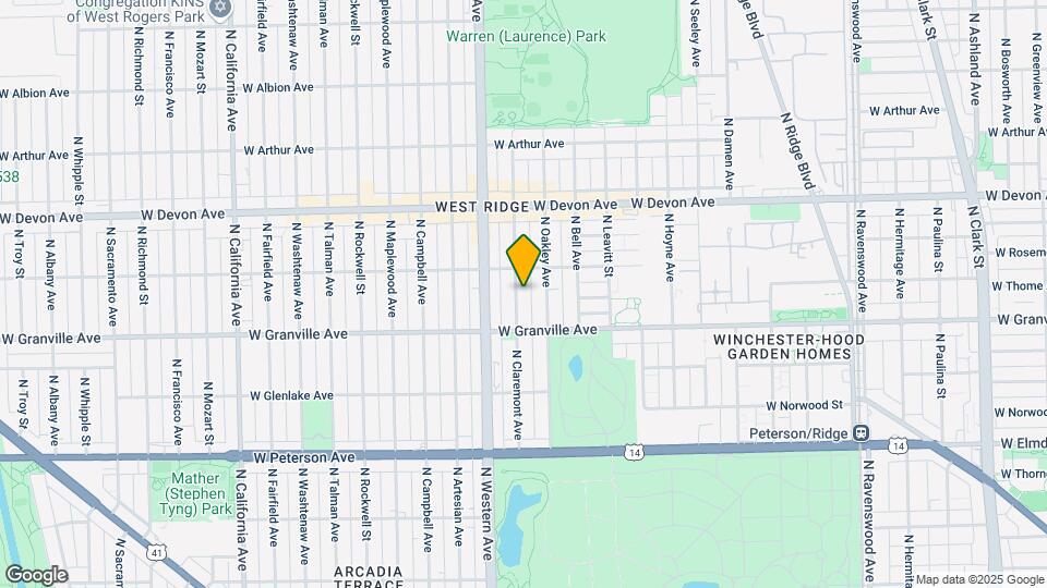 6235 N Claremont Ave Map and Location Details