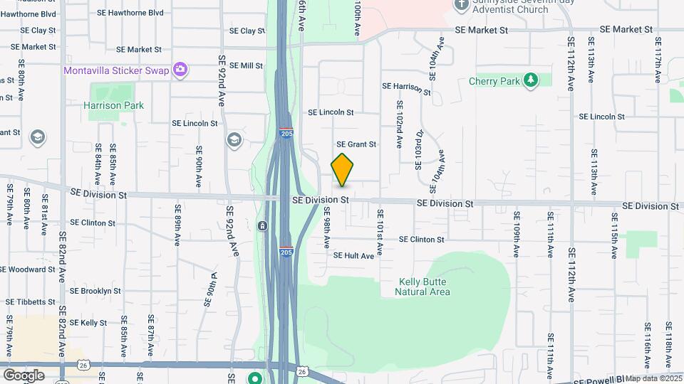 9817 SE Division St Map and Location Details