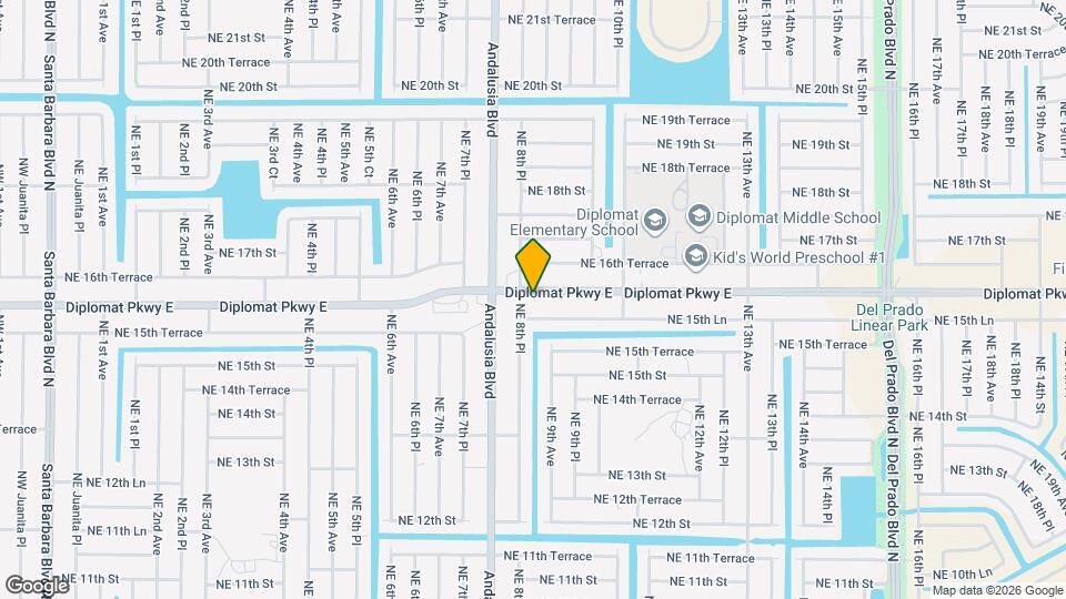 822 Diplomat Pkwy E Map and Location Details