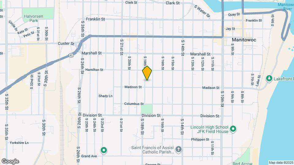 1233 S 18th St Map and Location Details