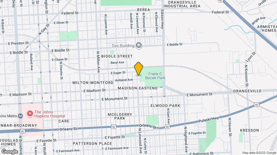 905 N Linwood Ave Map and Location Details