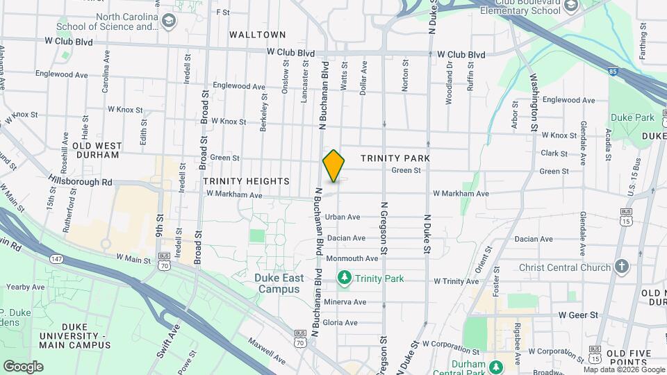 1001 Watts St Map and Location Details