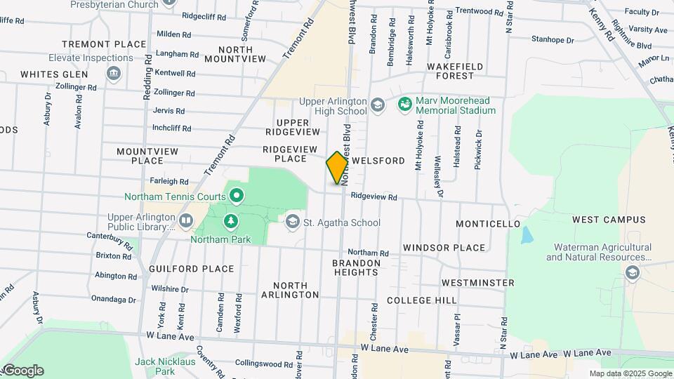 1742 Ridgeview Rd Map and Location Details