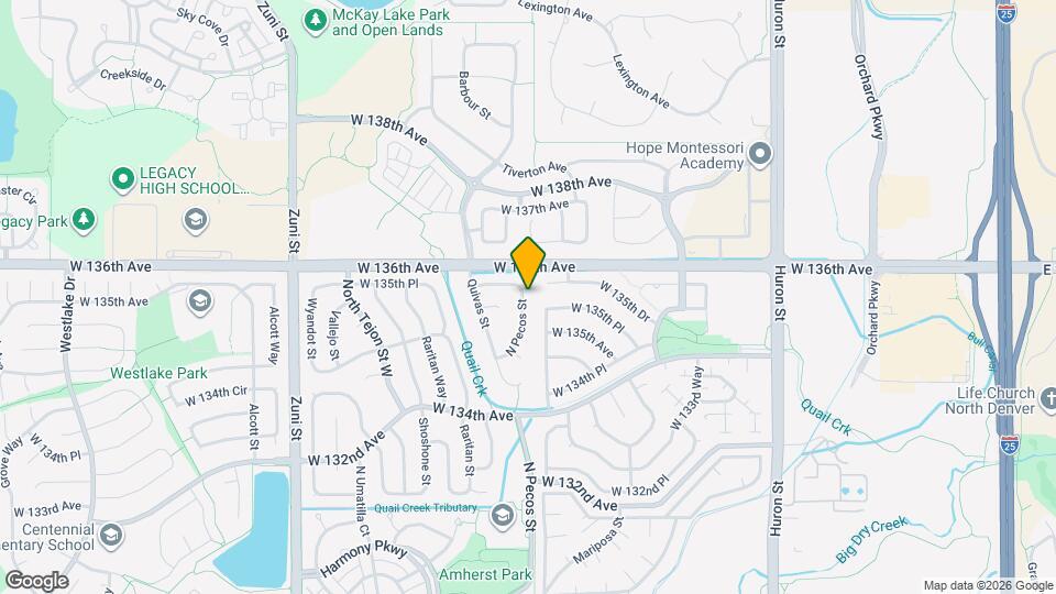 13544 N Pecos St, Unit 632 Mapa y Detalles de la Ubicación
