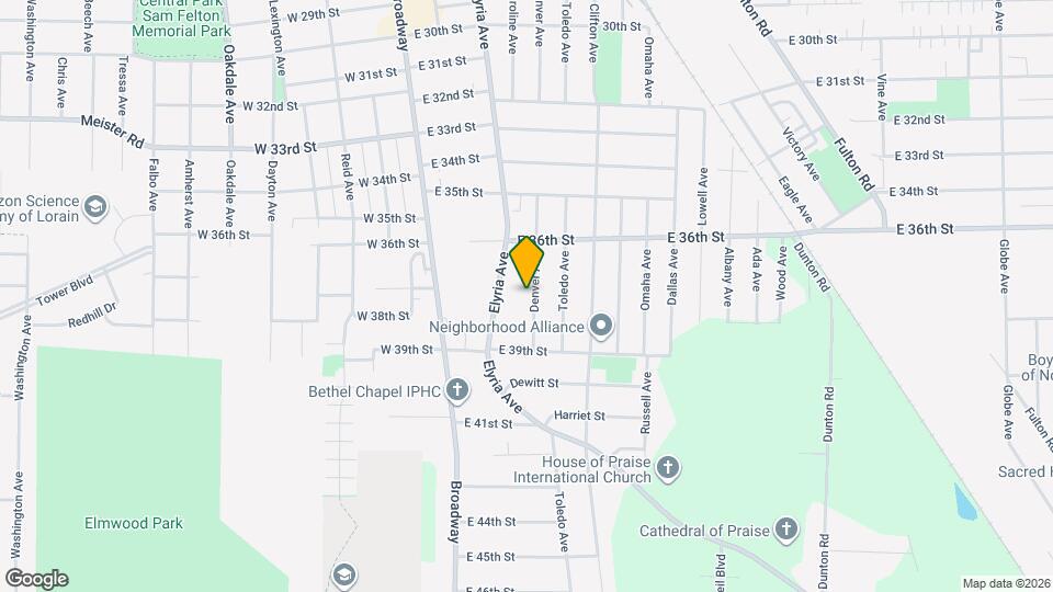 3756 Denver Ave Map and Location Details