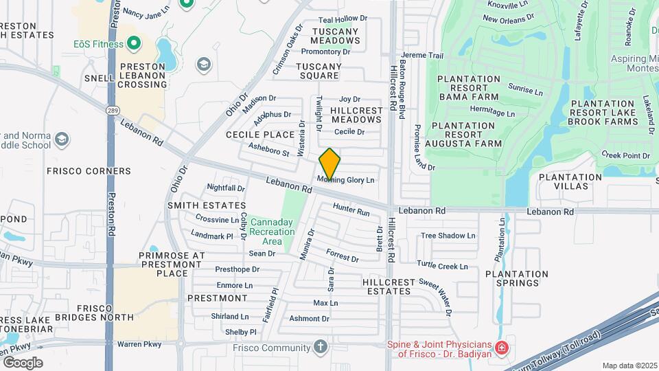 10109 Morning Glory Ln Map and Location Details