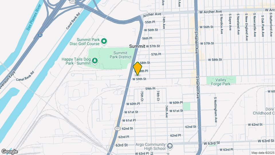 7536 W 59th St Map and Location Details