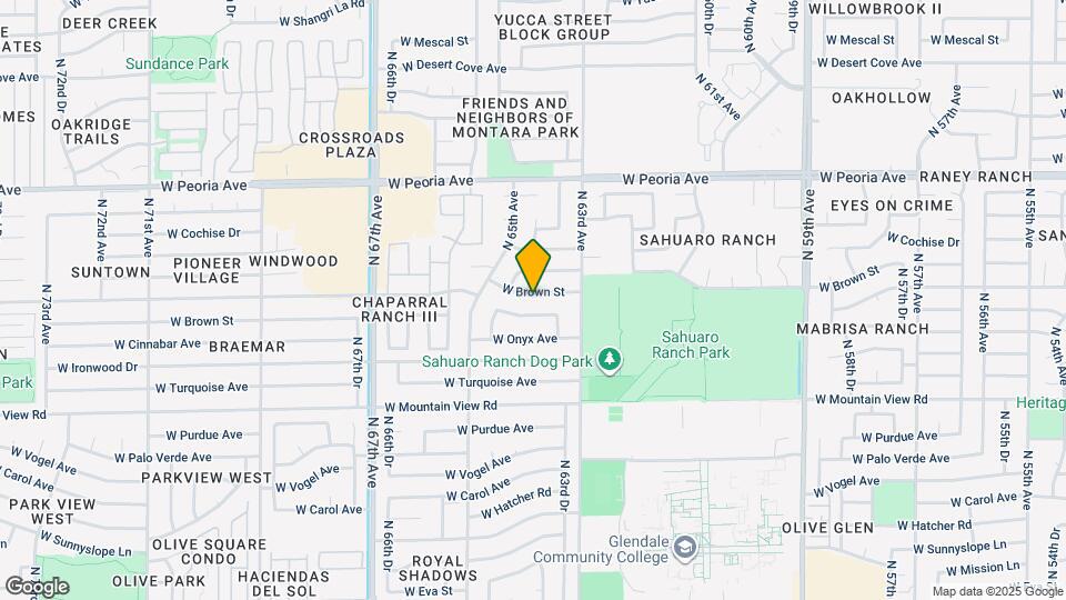 6345 W Brown St Map and Location Details