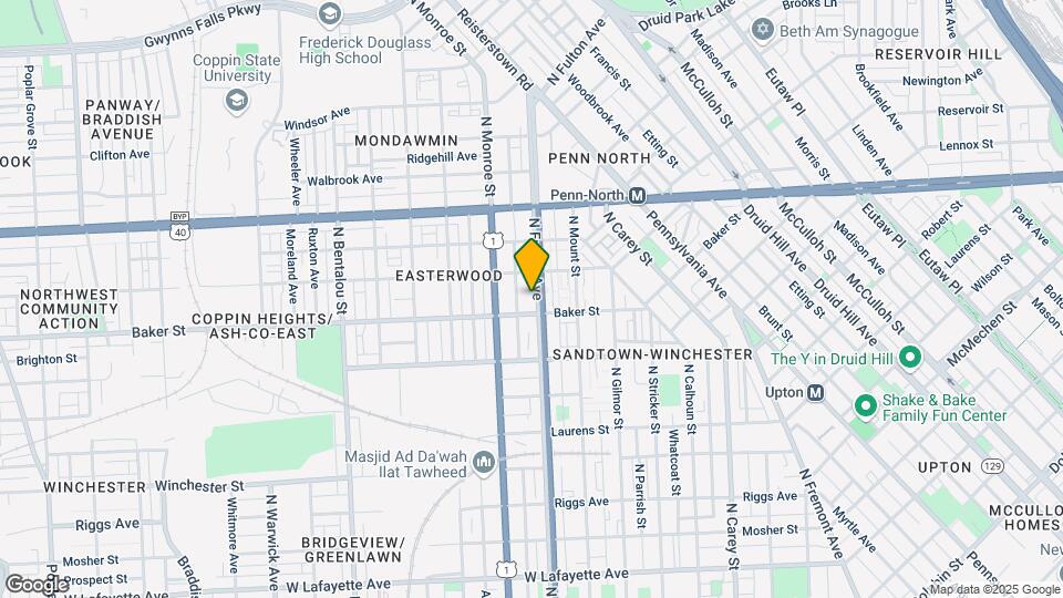 1616 N Fulton Ave Map and Location Details