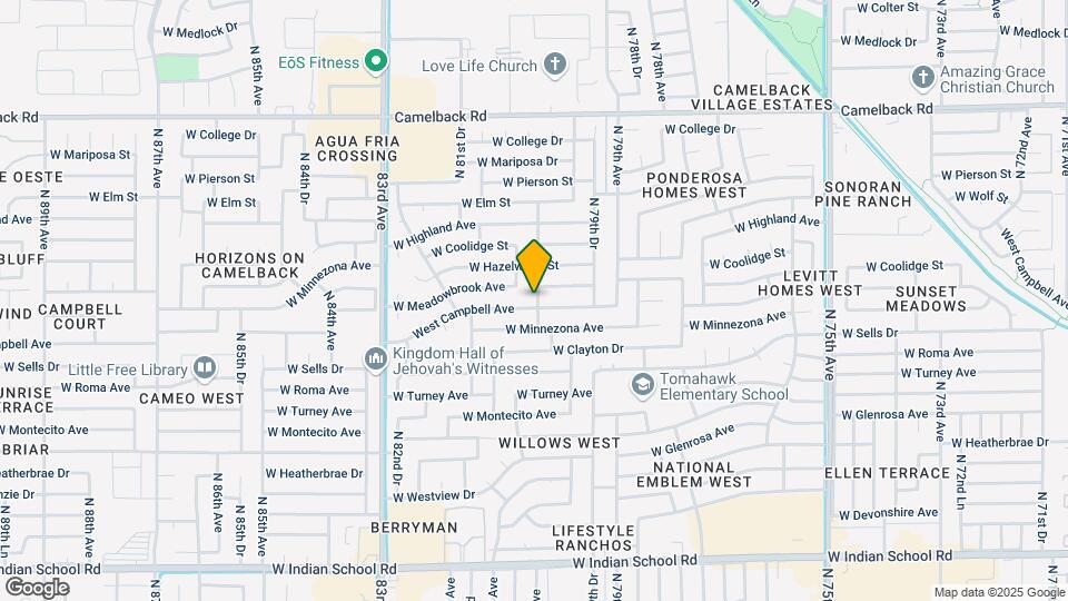 8002 West Campbell Ave Map and Location Details
