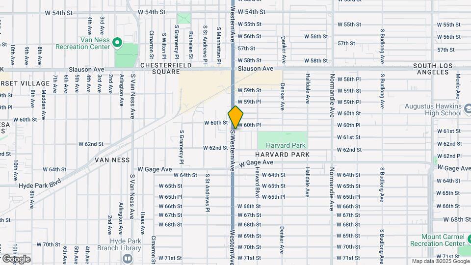 6050 S Western Ave Map and Location Details