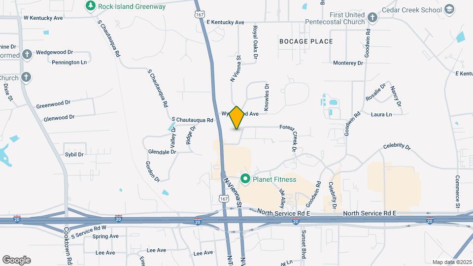 105 N Pinecrest Dr Map and Location Details