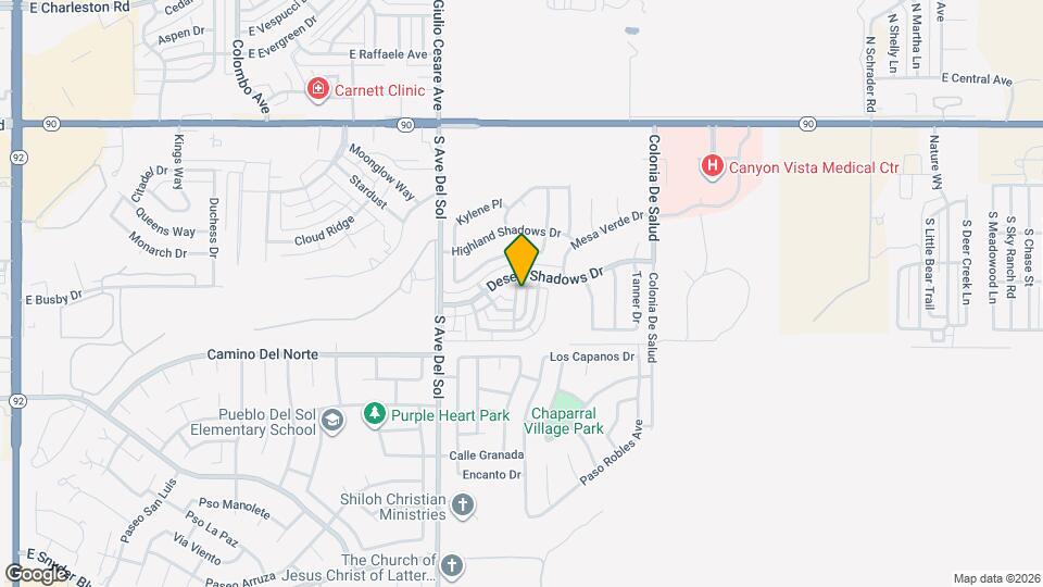 617 S Vía Entrada Map and Location Details