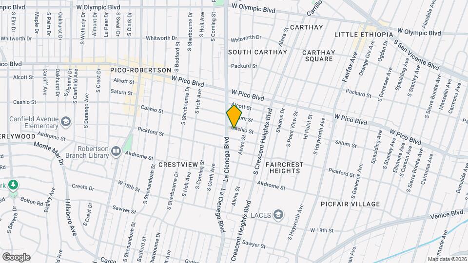 6128 Cashio St Map and Location Details