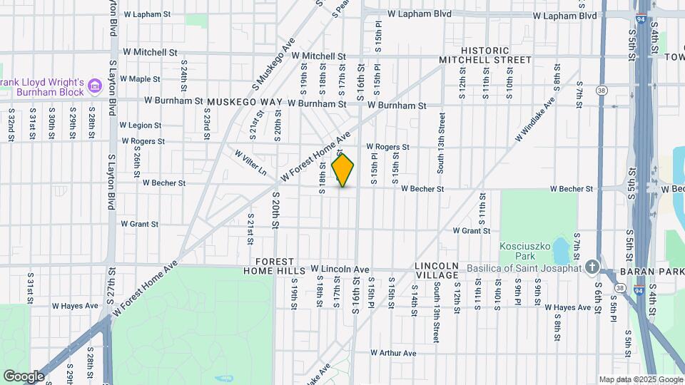 1629-1631 W Becher St Map and Location Details