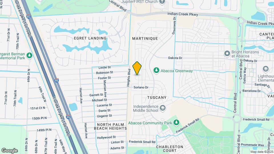 211 Caravelle Dr, Unit Abacoa garage apartment Map and Location Details