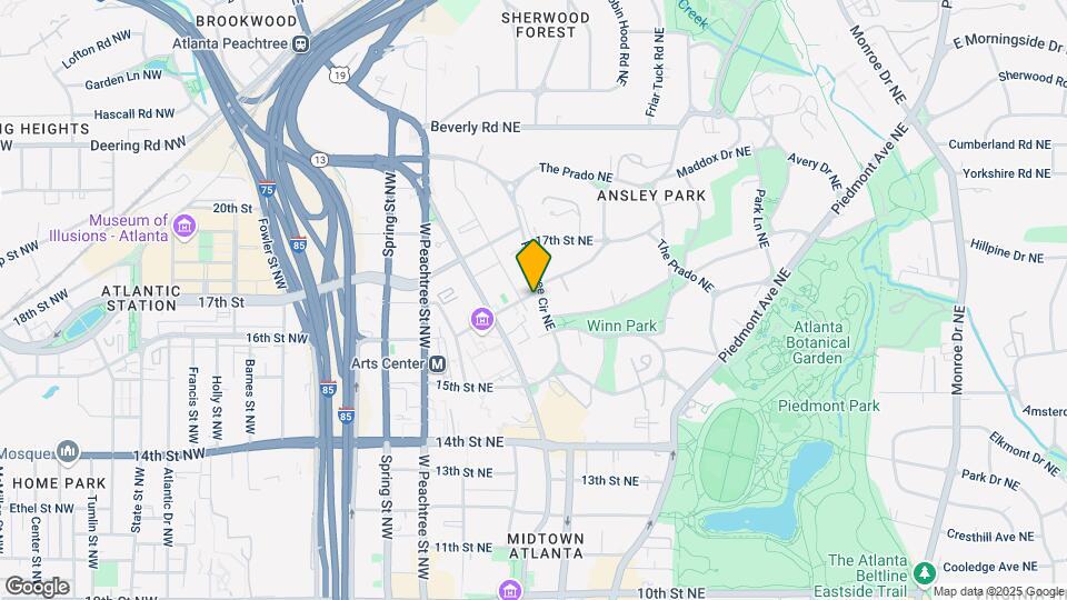 88 Peachtree Cir NE Map and Location Details