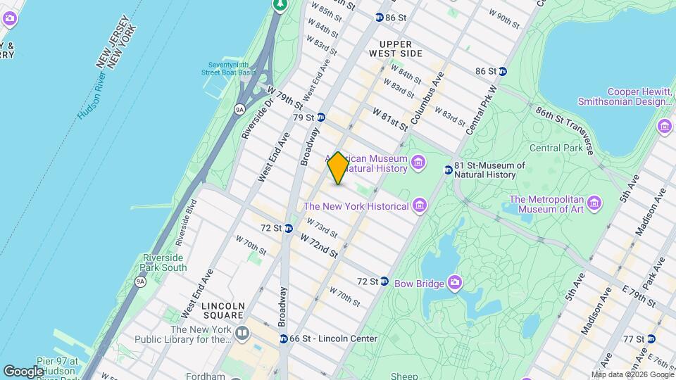 154 W 76th St Map and Location Details