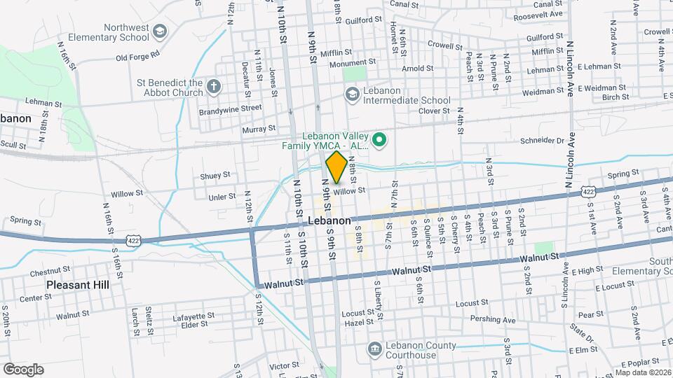 831 Willow St Map and Location Details