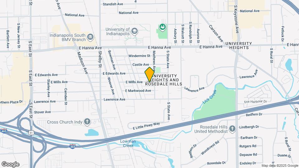 1519 E Mills Ave Map and Location Details