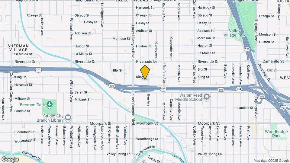12014 Kling St Map and Location Details