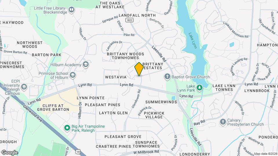 6813 Glendower Rd, Unit B Map and Location Details