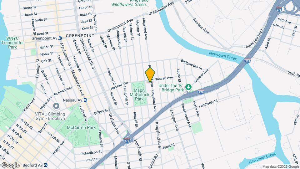 267-269 Kingsland Ave Mapa y Detalles de la Ubicación