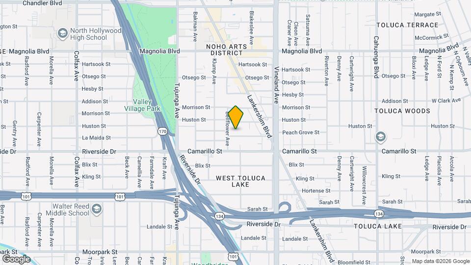 11147 La Maida St Map and Location Details
