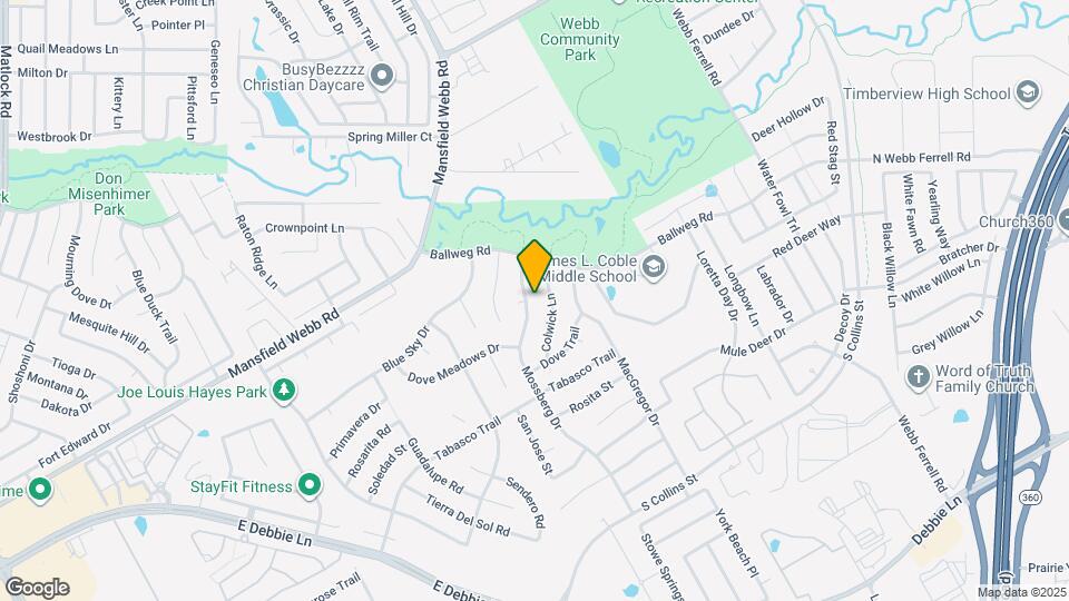 8117 Mossberg Dr Map and Location Details