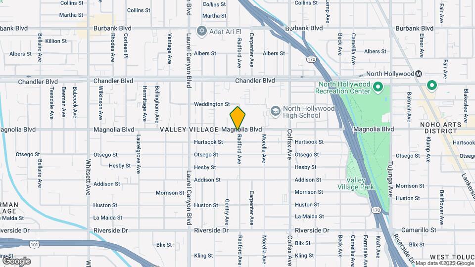 11902 Magnolia Blvd Map and Location Details
