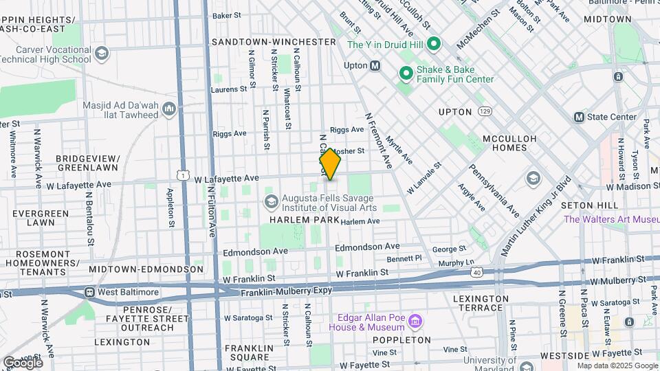 817 N Carey St Map and Location Details