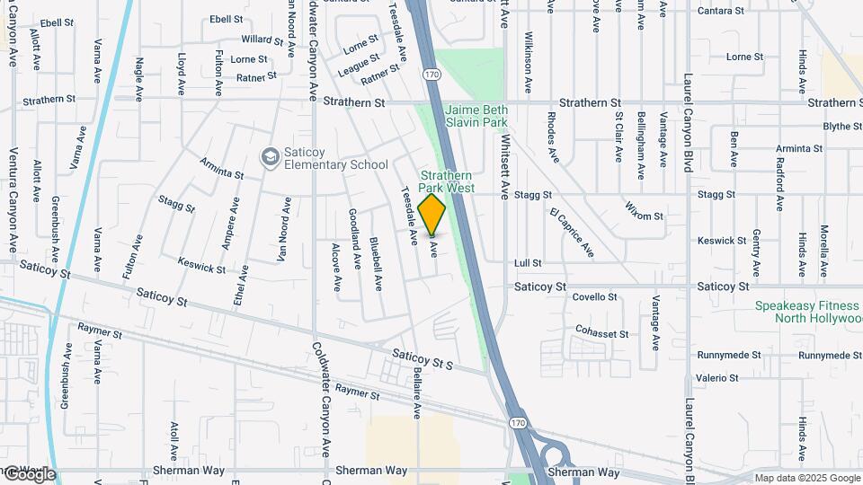 7667 Beeman Ave Map and Location Details