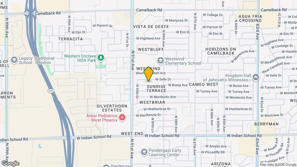 9002 W Roma Ave Map and Location Details