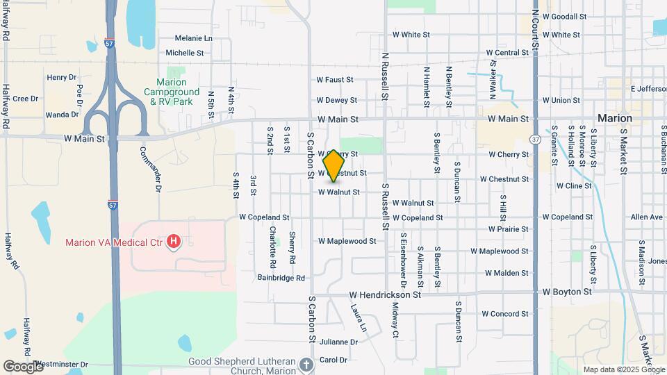 1704 W Walnut St Mapa y Detalles de la Ubicación