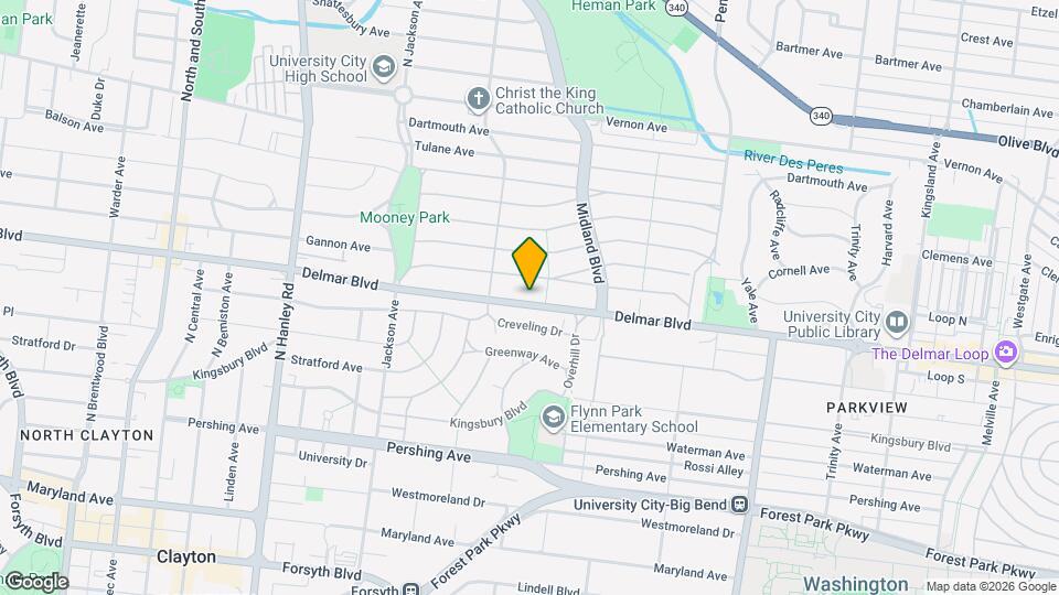 7261 Delmar Blvd Map and Location Details
