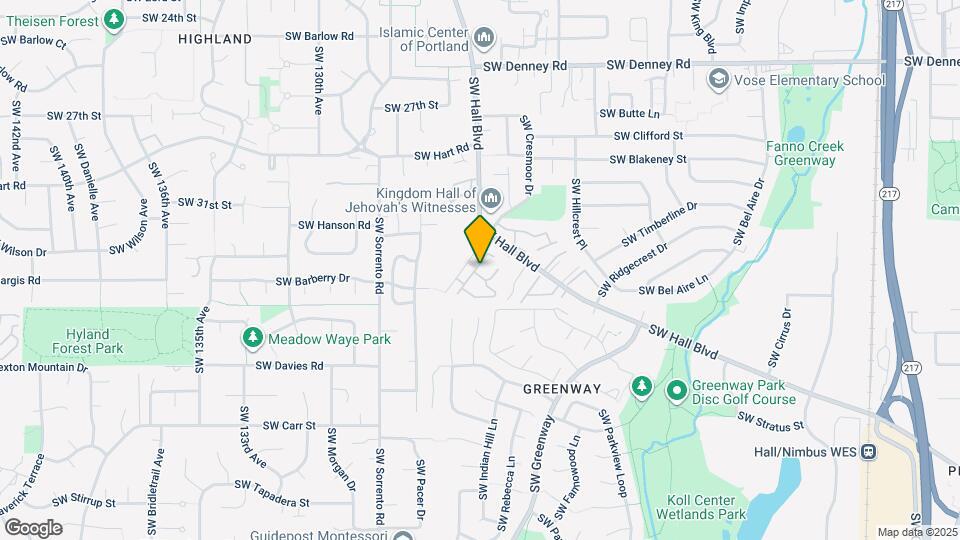 12207 SW Meader Way Map and Location Details