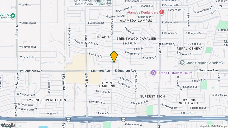 3209 S College Ave Mapa y Detalles de la Ubicación