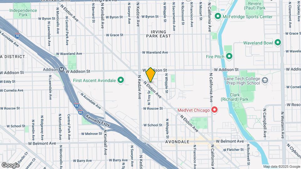 3507-3511 N Elston Ave Map and Location Details