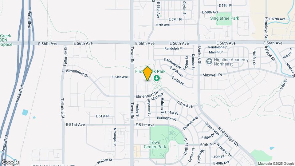 18693 E 54th Ave Map and Location Details